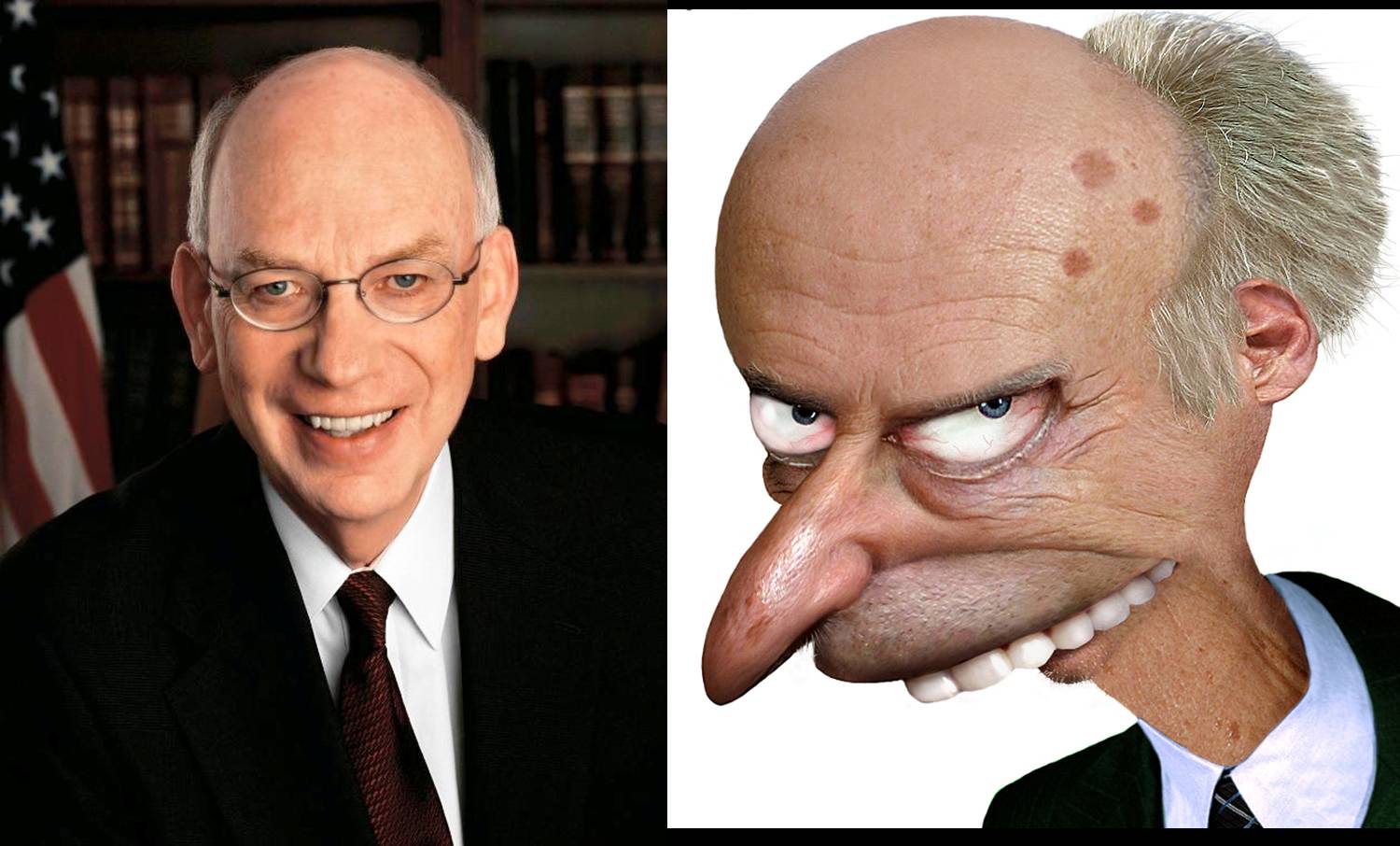 burns-bennett1 Sen. Bennett (R- UT) and Fictional Supervillain / Nuclear Power enthusiast C. Montgomery Burns