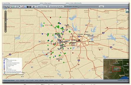 Barnett Shale Air Sampling Map Viewer