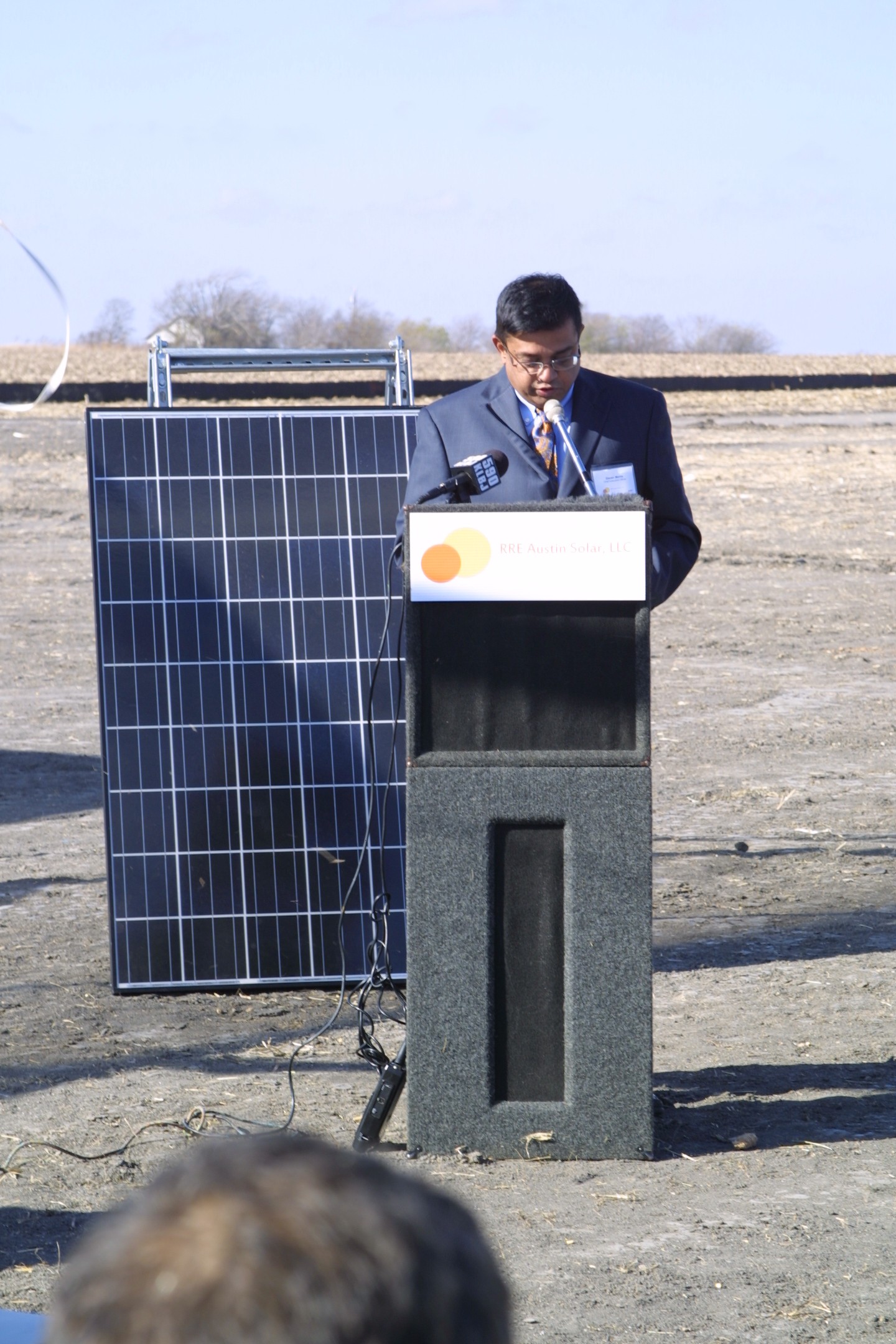 President of RRE Solar at groundbreaking