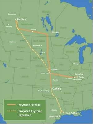 Keystone Pipeline Route