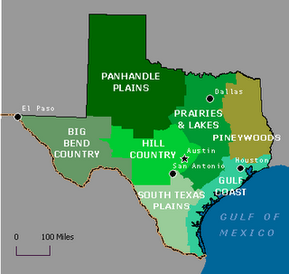 Map of Texas' Eco Regions