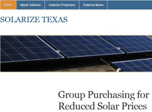 Solarize Texas website